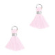 Mini Kwastje 1.2cm - Silver-country pink